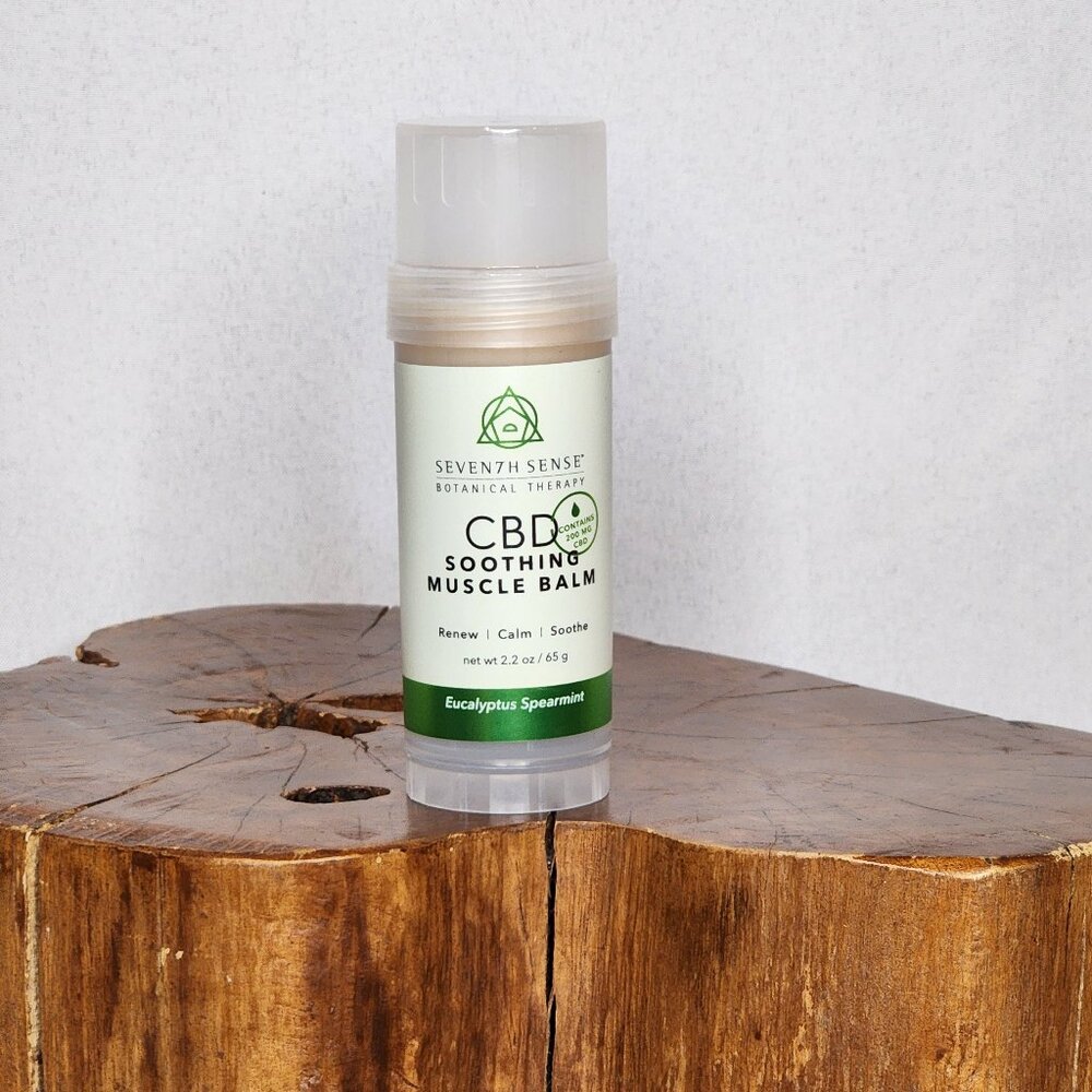 2-Pack-SEVEN7H SENSE Botanical Therapy CBD Muscle Balm Eucalyptus Spearmint